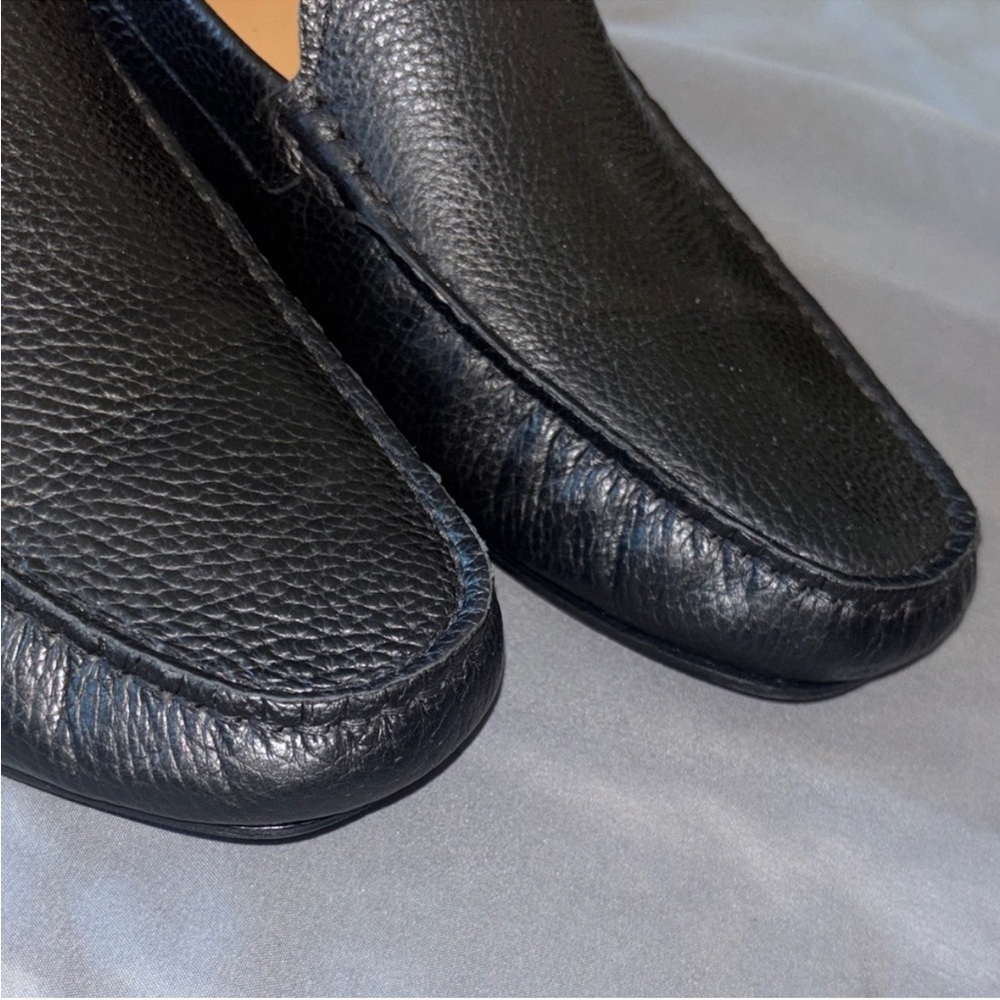 Boss Black Leather Slip-On Loafers - Picture 3 of 5